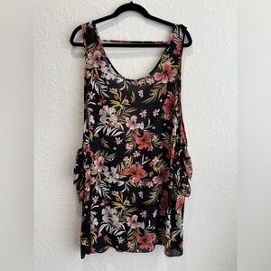 Xhilaration Tropical Floral Beach Swim Cover Up Size XL